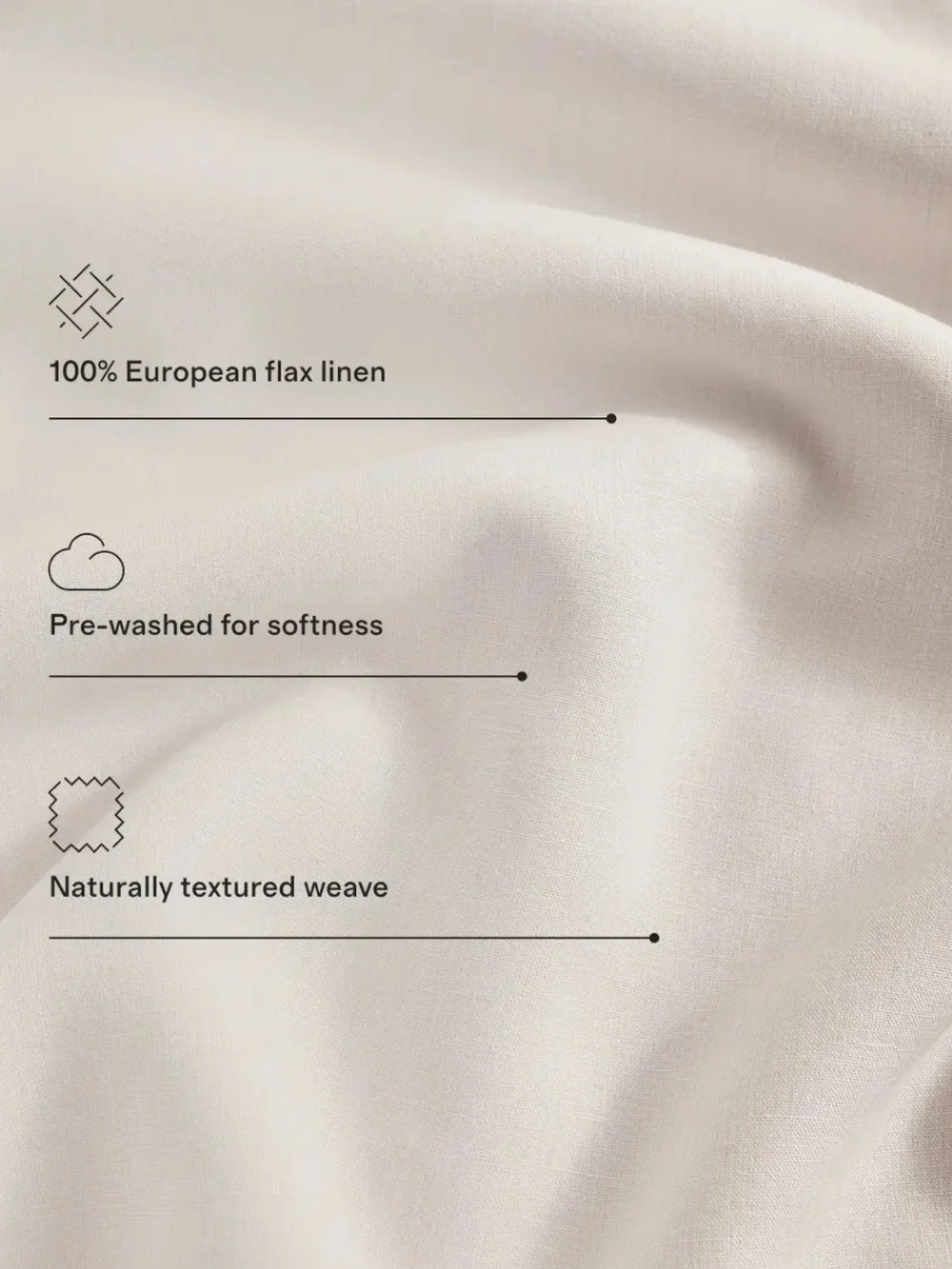NWOT QUINCE European Linen Duvet Natural Chambray King / Cal King
